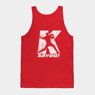 Baseball Pitcher Funny Strikeout BYE YOU, BAYOU! Tank Top